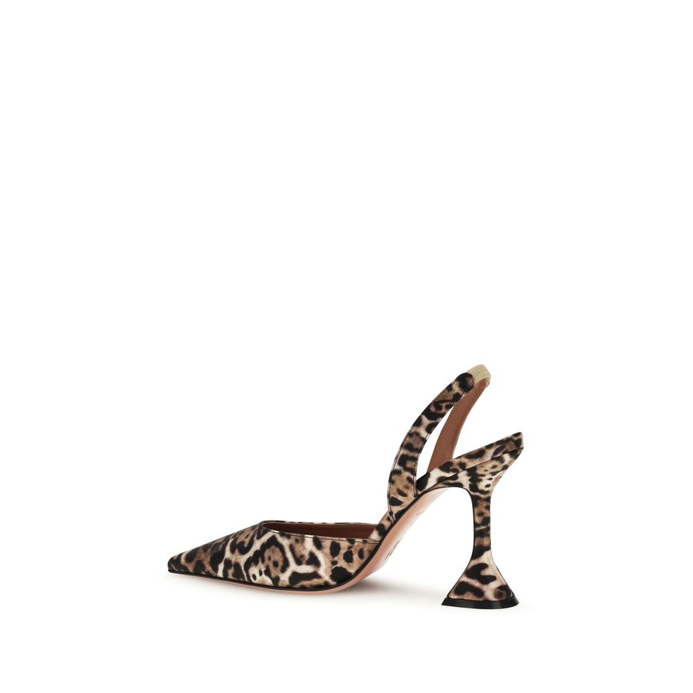 Amina Muaddi Multicolor Silk High Heel Pumps