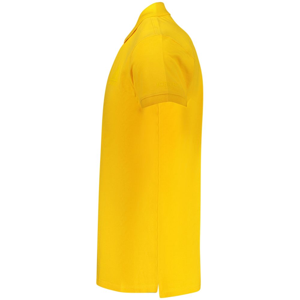 Iceberg Yellow Cotton Men Polo