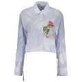 Desigual Blue Cotton Pattern Shirt