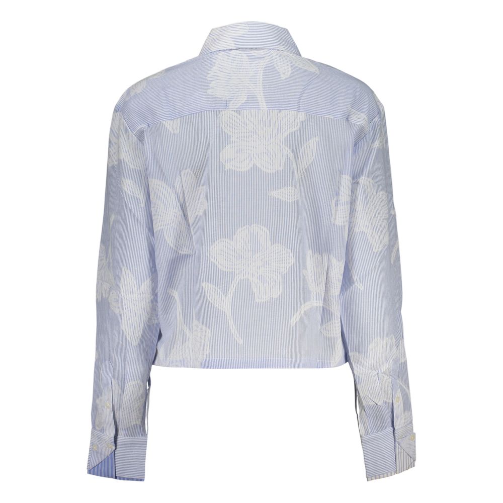 Desigual Blue Cotton Pattern Shirt