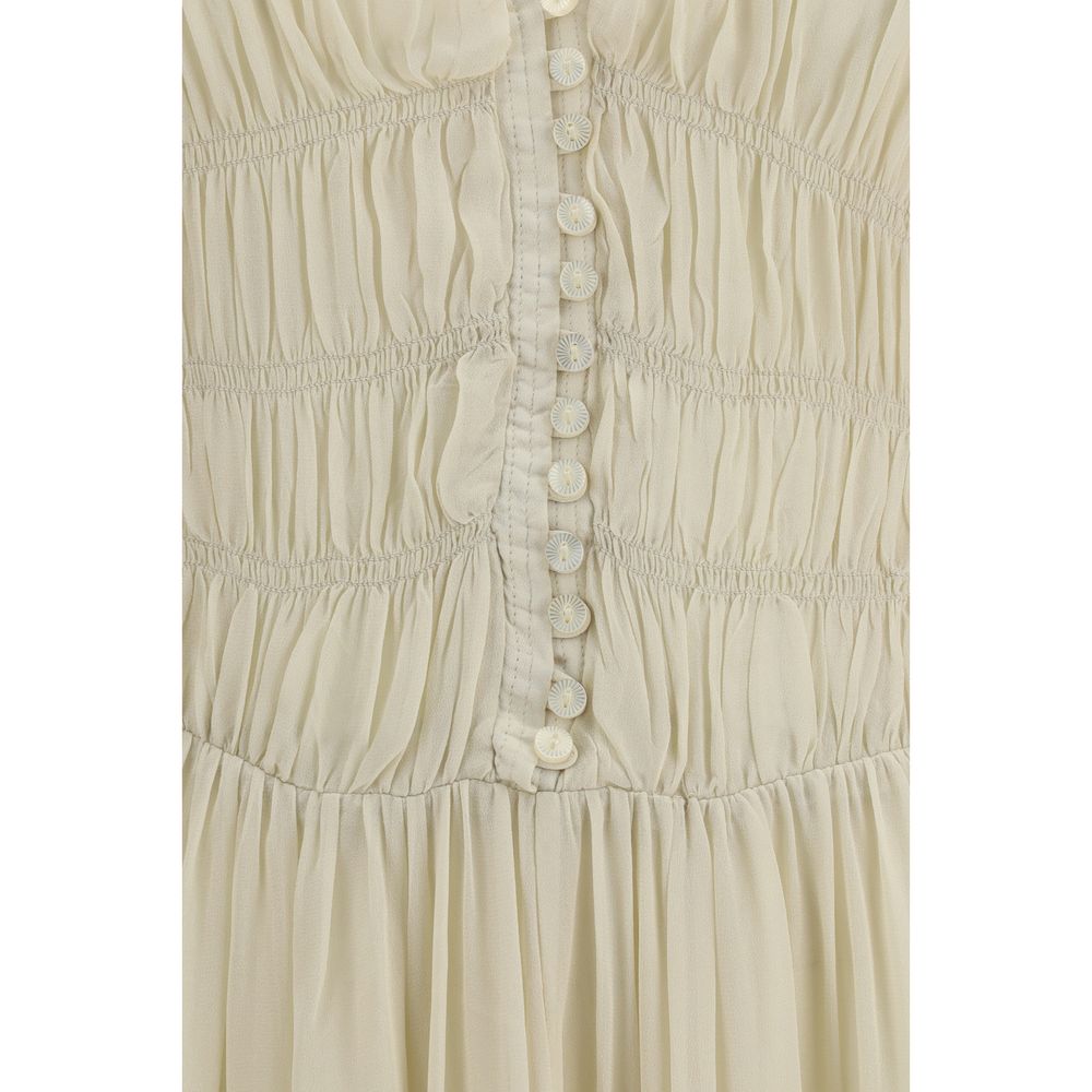 Marant Etoile Beige Viscose Casual Dress