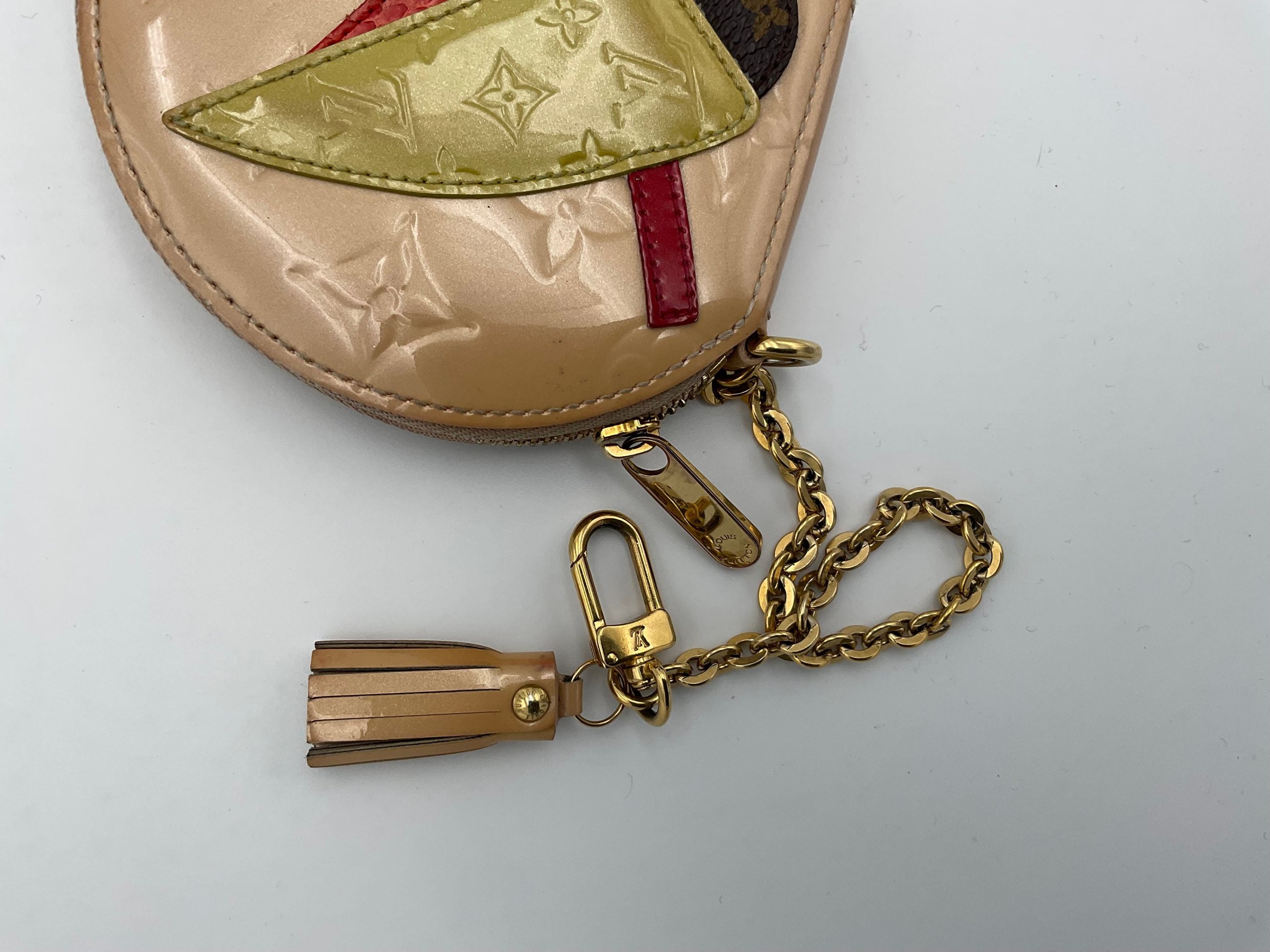 Louis Vuitton LOUIS VUITTON Micro Boite Chapeau Patent Patchwork LV Bird Coin Purse