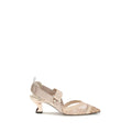 Fendi Beige Nylon Lace-Up
