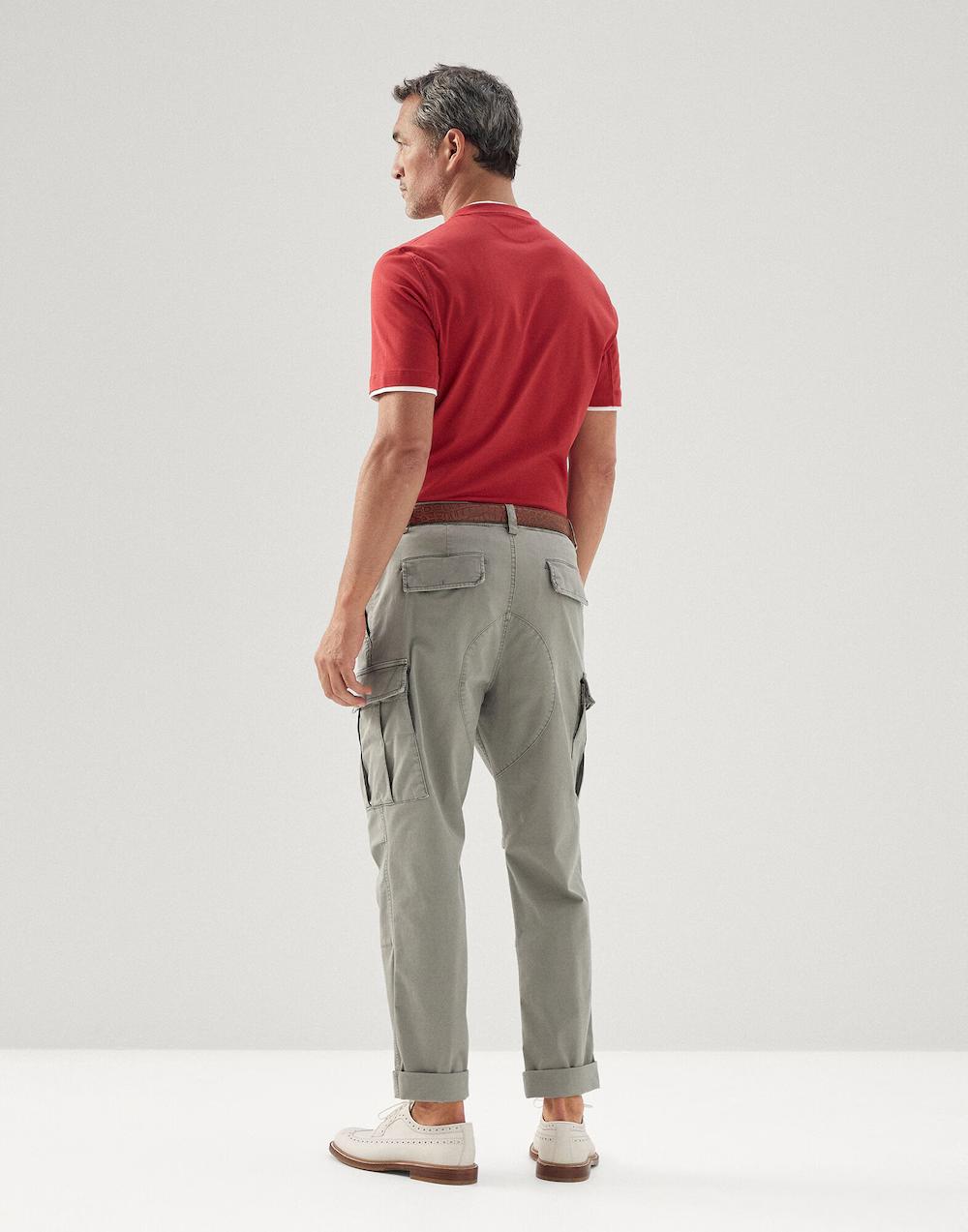 Brunello Cucinelli Green Cotton Cargo Pants