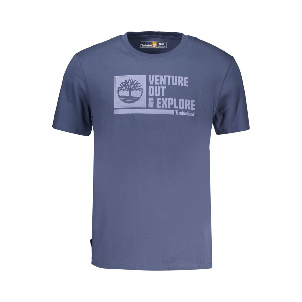 Timberland Blu Cotton Men T-Shirt