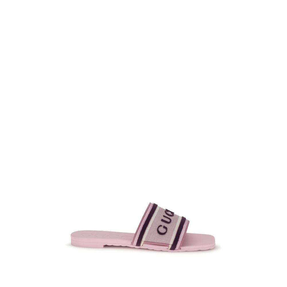 Gucci Multicolor Cotton Flat Sandals