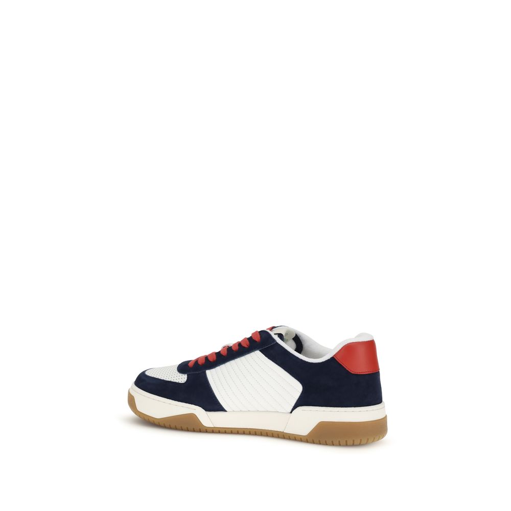 Valentino Garavani Black Calf Leather Bos Taurus Athletic Sneakers