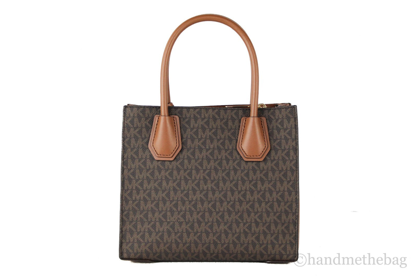 Michael Kors MICHAEL KORS Mercer 35S1GM9M2B Medium Logo And Leather Accordion Crossbody Bag In Brown