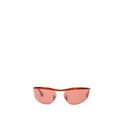 Bottega Veneta Orange Metal Sunglasses