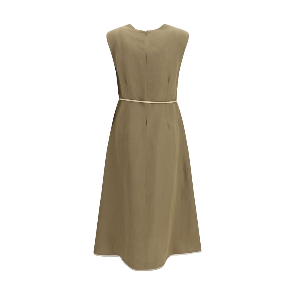 Fabiana Filippi Bicolor Polyamide Long Dress