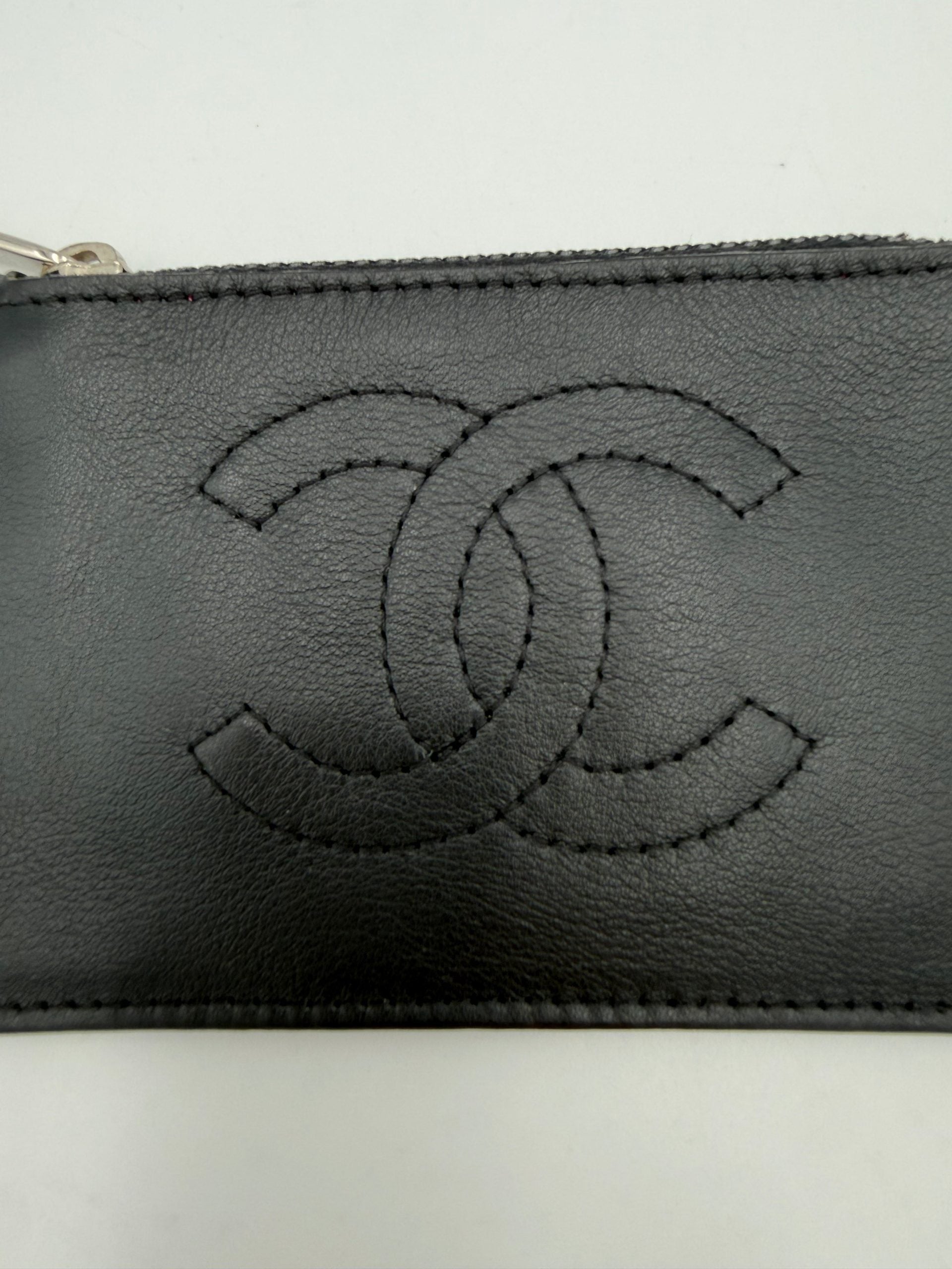 Chanel CHANEL Lamb Leather Coin Purse/Card Holder