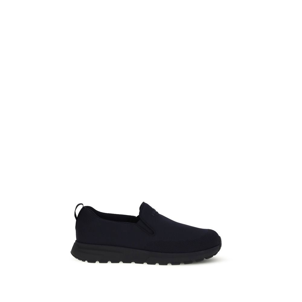Prada Blue Fabric Low Top Sneakers