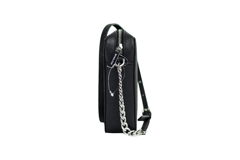 Michael Kors Jet Set Large East West Black Saffiano Leather Crossbody Handbag