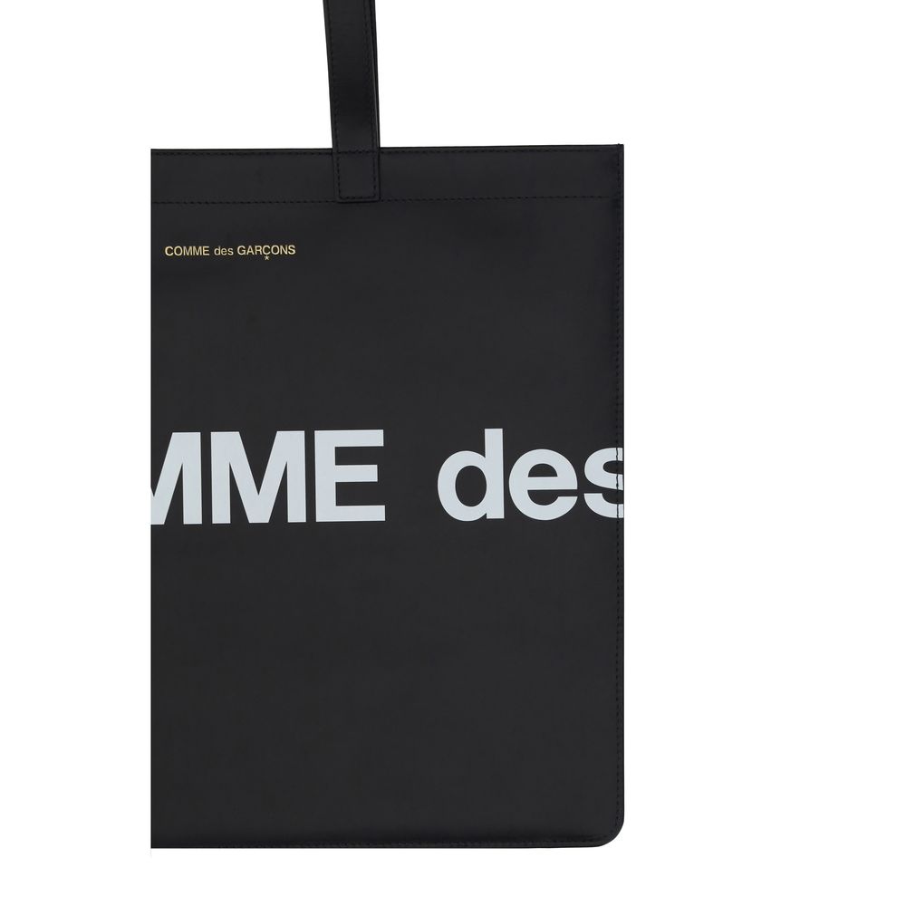 Comme Des Garçons Black Calf Leather Bos Taurus Shoulder Bag