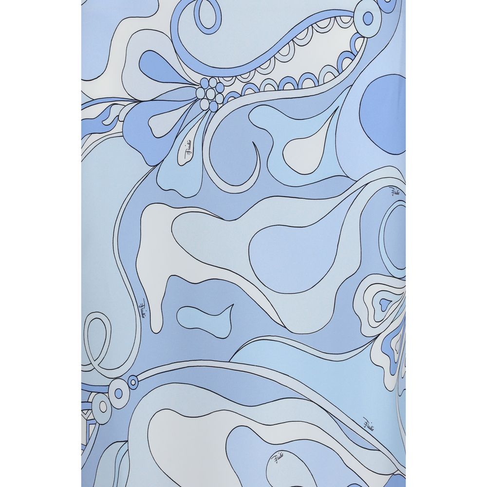 Emilio Pucci Blue Silk Long Dress