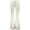 Desigual White Cotton Flared Jeans