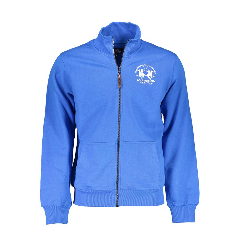 La Martina Blue Cotton Sweatshirt