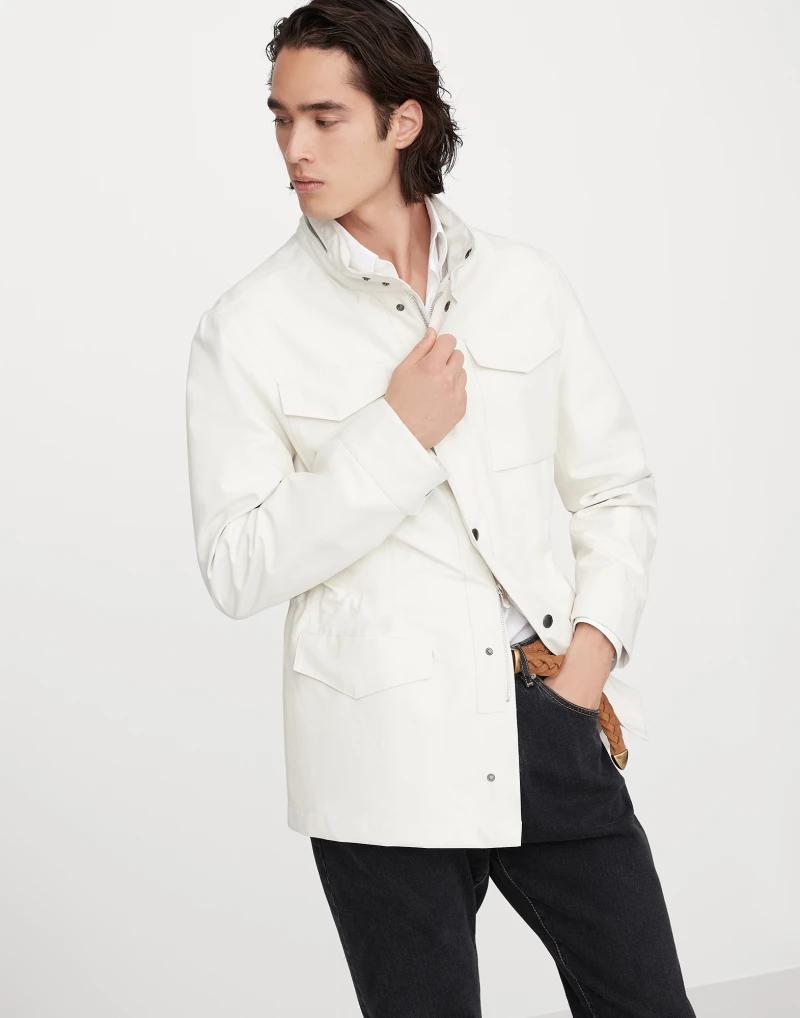 Brunello Cucinelli Beige Linen Shell Jacket