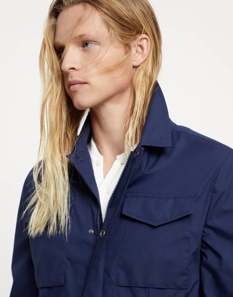 Brunello Cucinelli Blue Polyester Coat