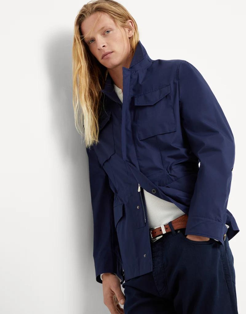 Brunello Cucinelli Blue Polyester Coat