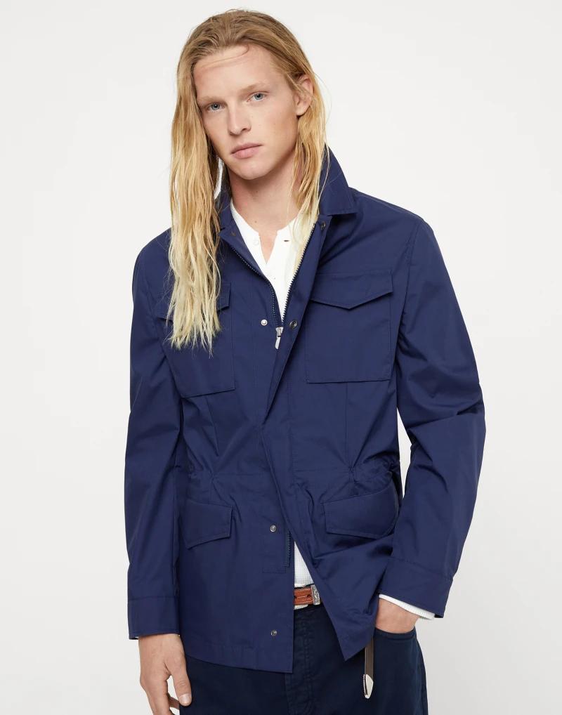 Brunello Cucinelli Blue Polyester Coat