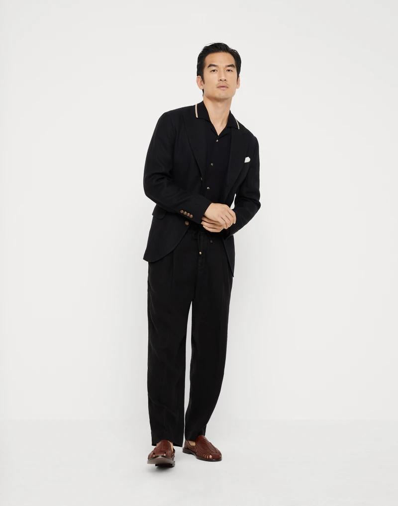 Brunello Cucinelli Black Linen Clothing