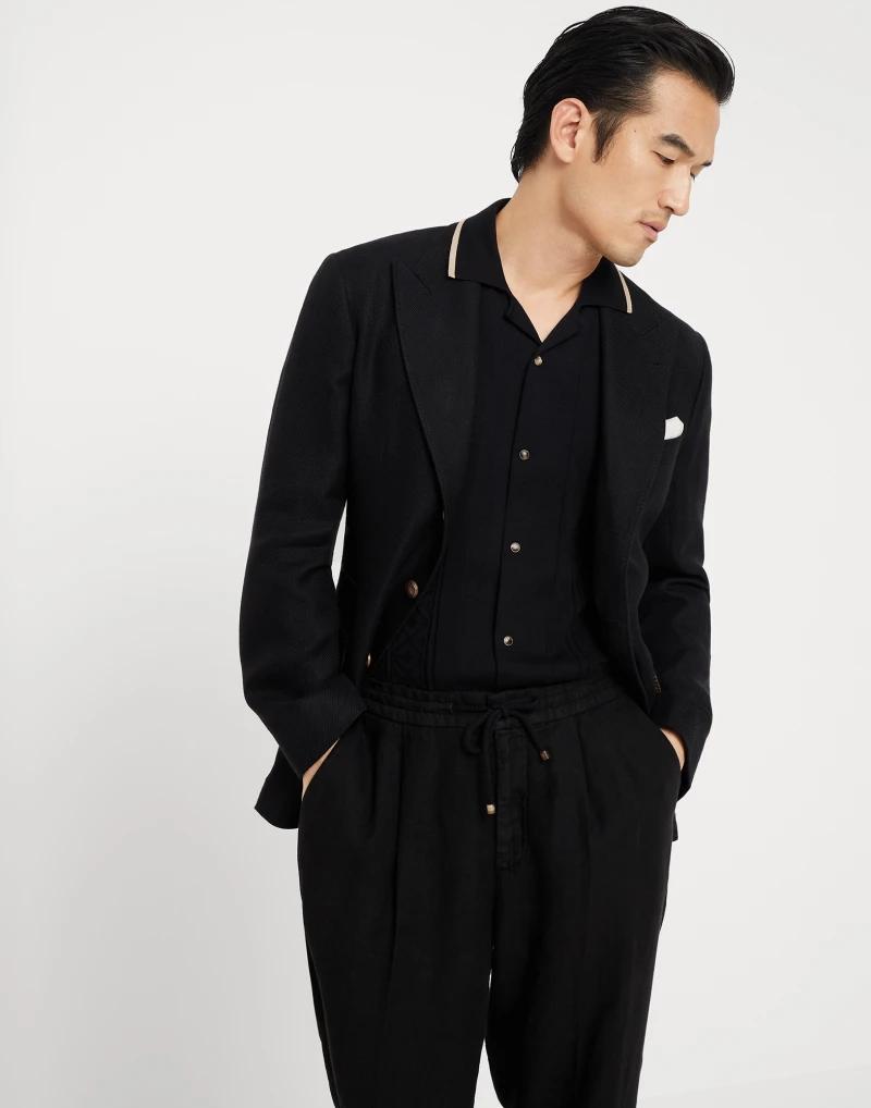 Brunello Cucinelli Black Linen Clothing