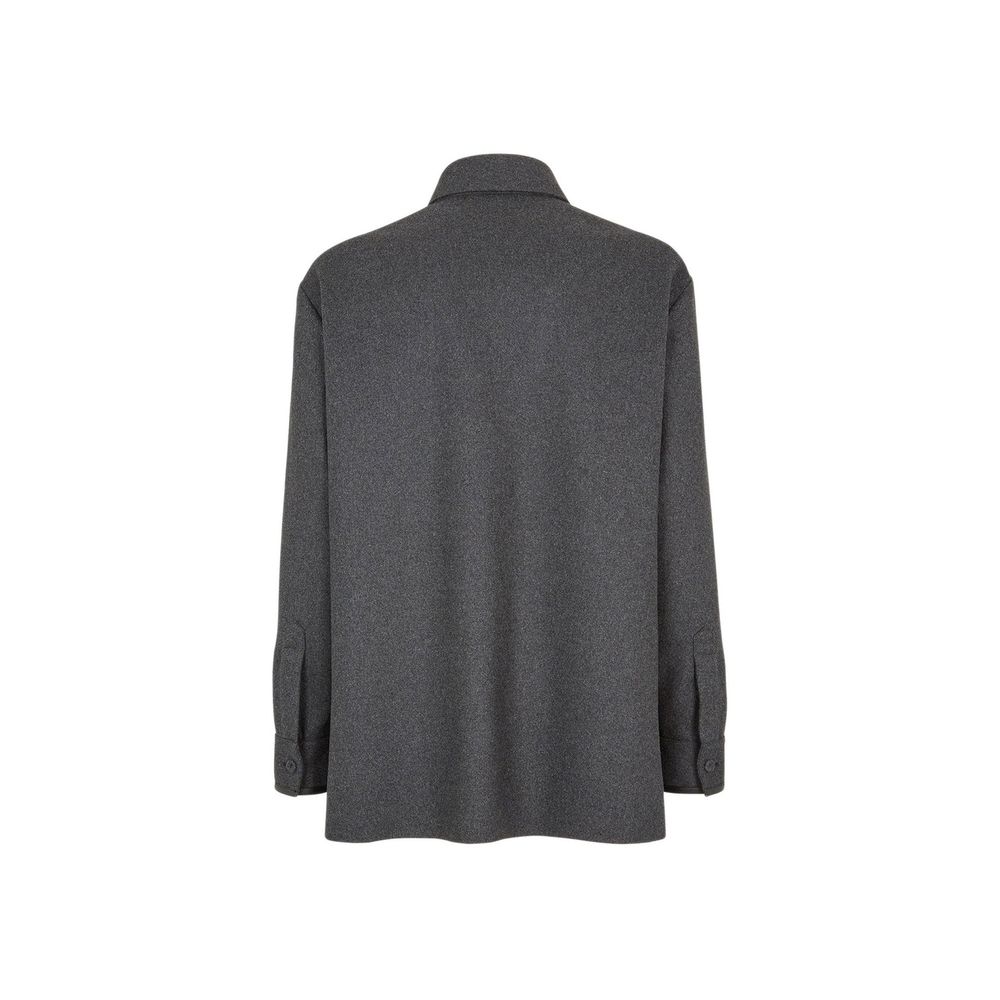 Fendi Gray Cashmere Jackets And Coat