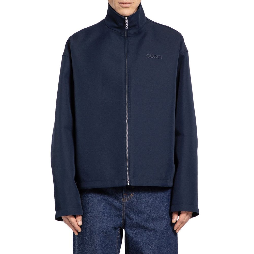 Gucci Blue Marabou Coat