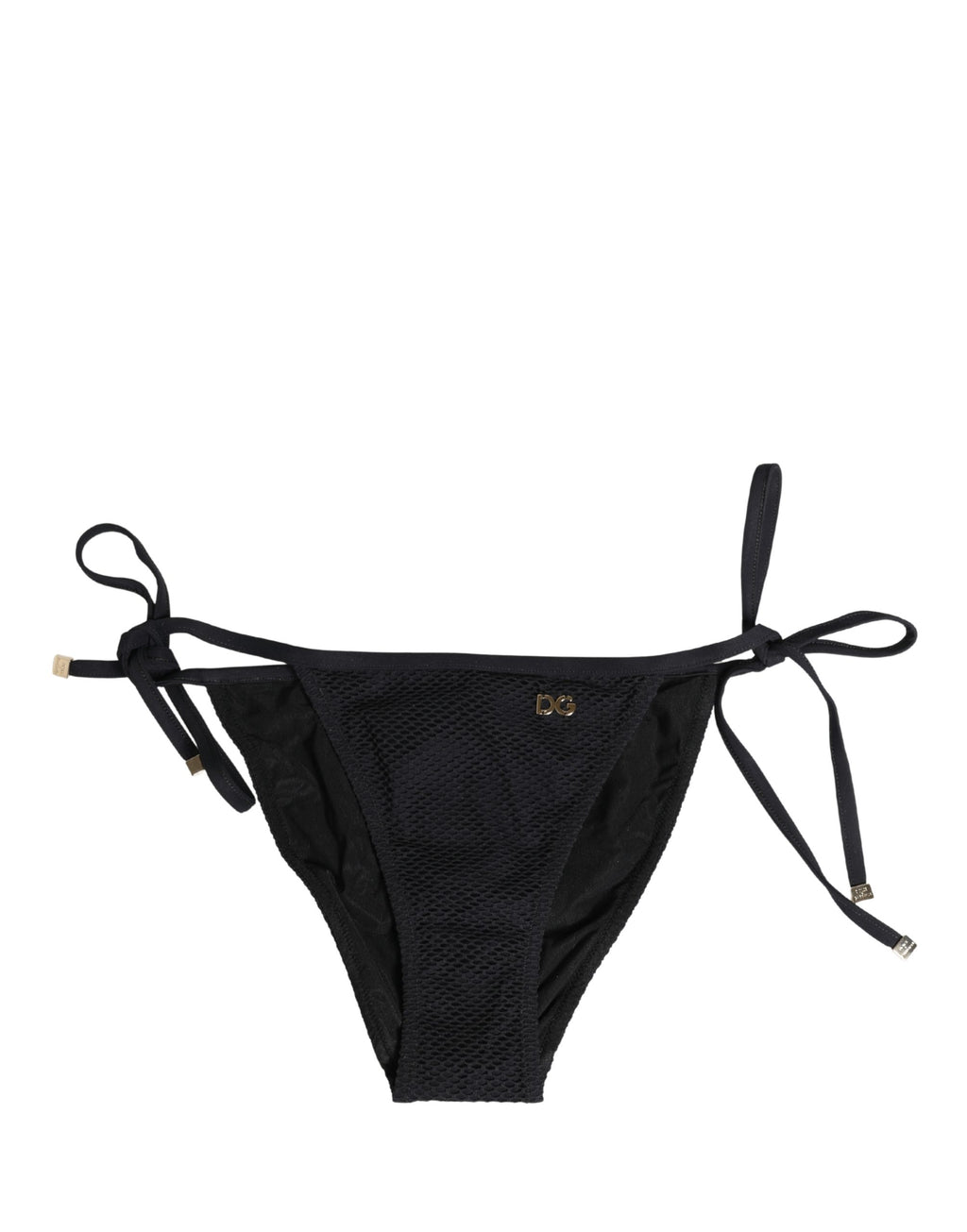 Dolce & Gabbana Black Tie-Side Bikini Bottom Swimsuit Swimwear