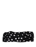 Dolce & Gabbana Black White Polka Dot Bandeau Beachwear Swimwear