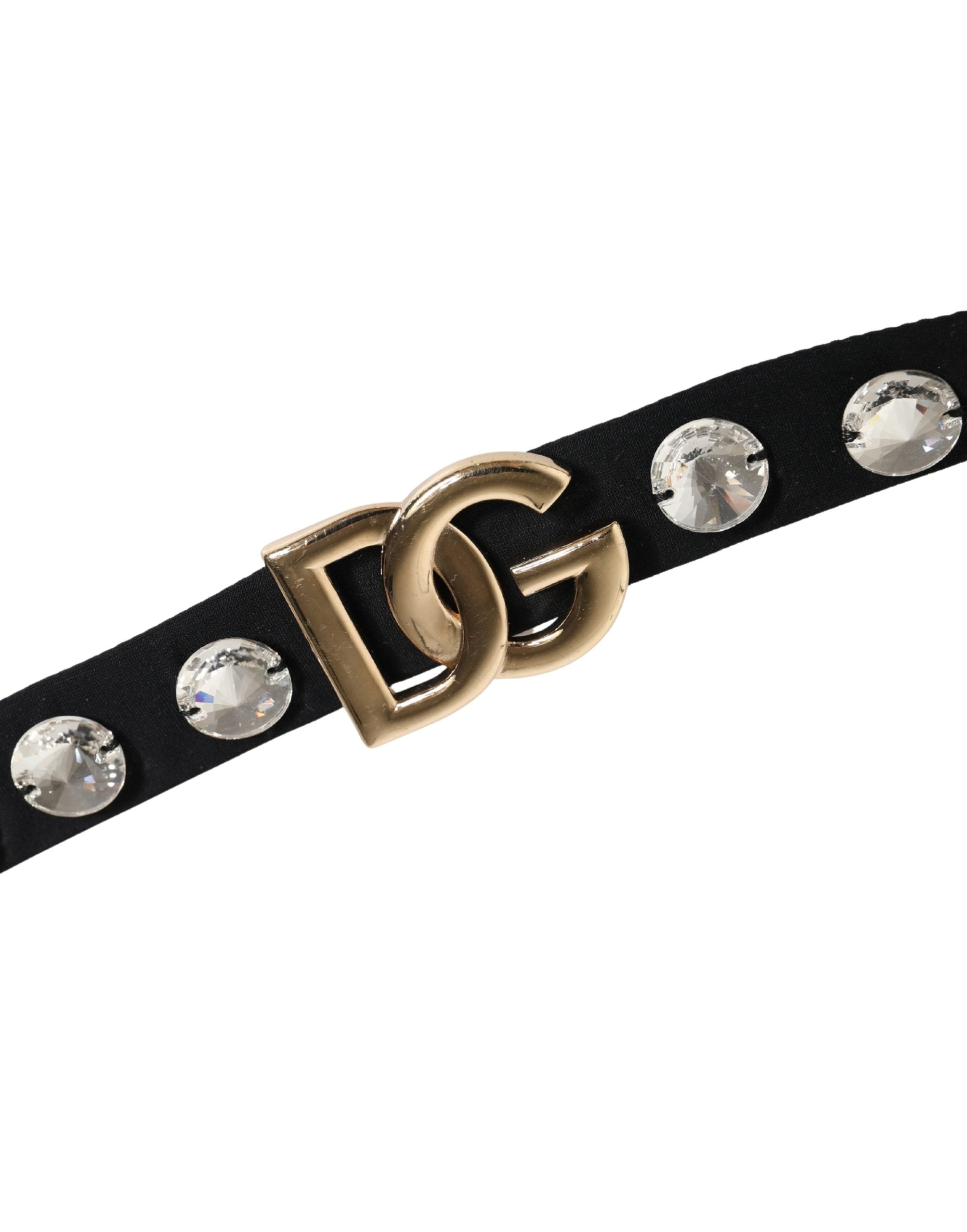 Dolce & Gabbana Black Crystal Embellished Bikini Bottom Swimwear