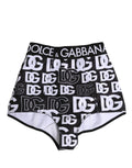 Dolce & Gabbana Black White DG Logo Waistband Girdle Underwear