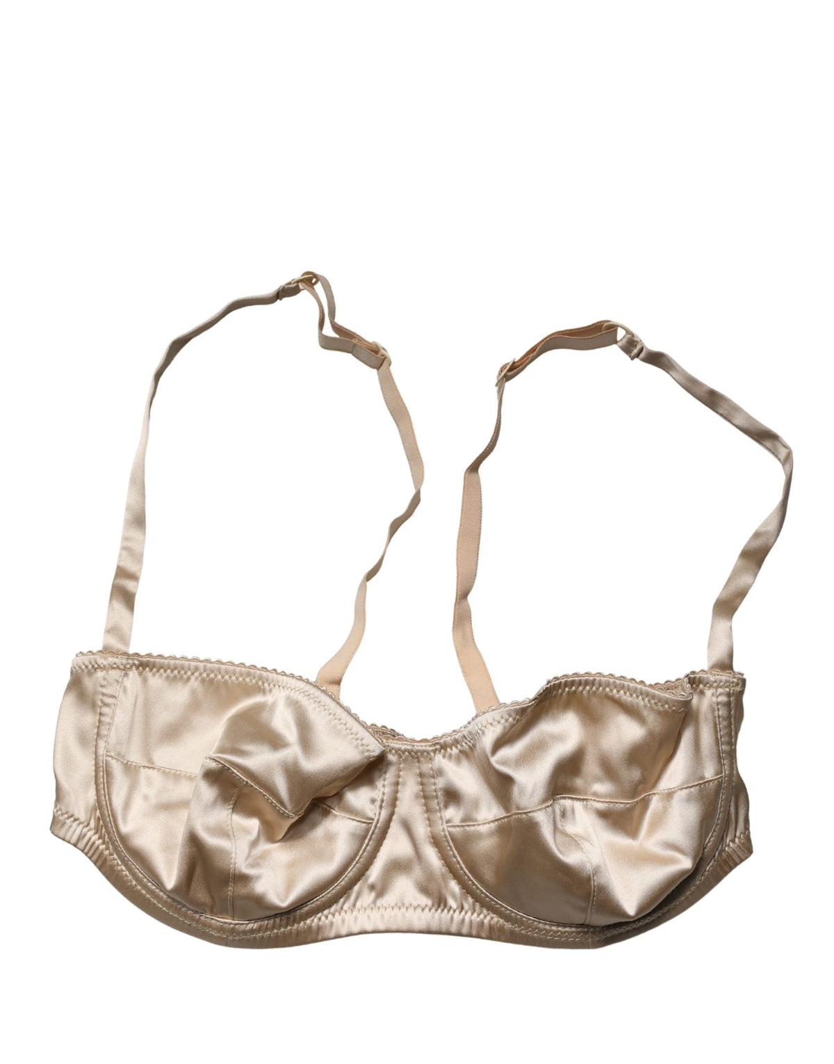 Dolce & Gabbana Beige Semi-Gevoerde Balconette BH met Beugel Ondergoed
