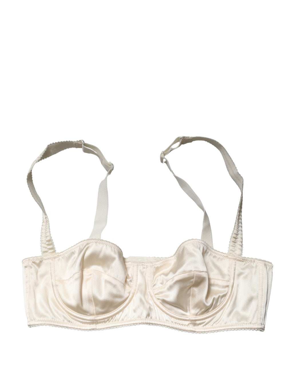 Dolce & Gabbana Gebroken Wit Balconette Beha met Beugel en Semi-Padding Ondermode