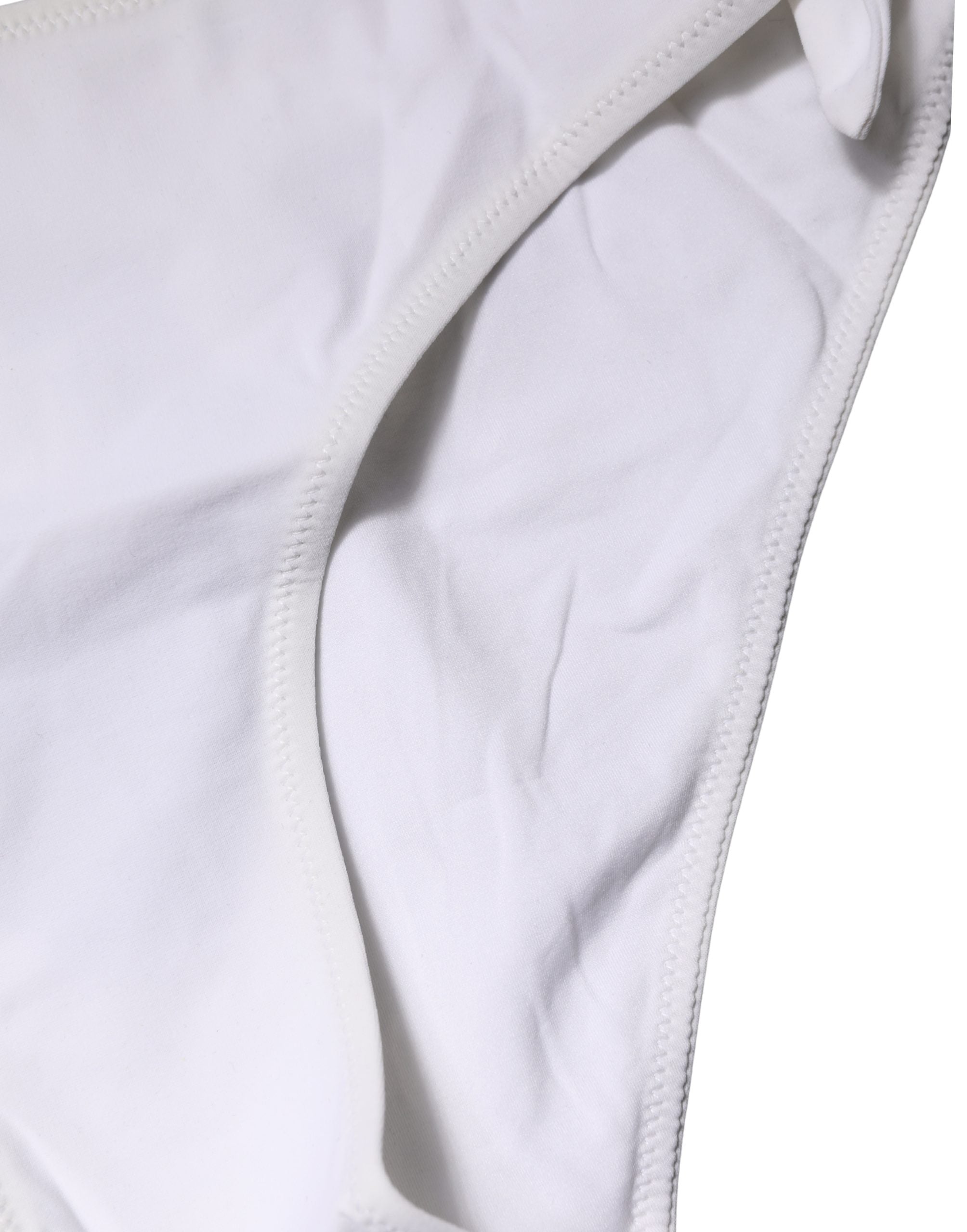 Dolce & Gabbana White Side-Tie Bikini Bottom Swimsuit Swimwear