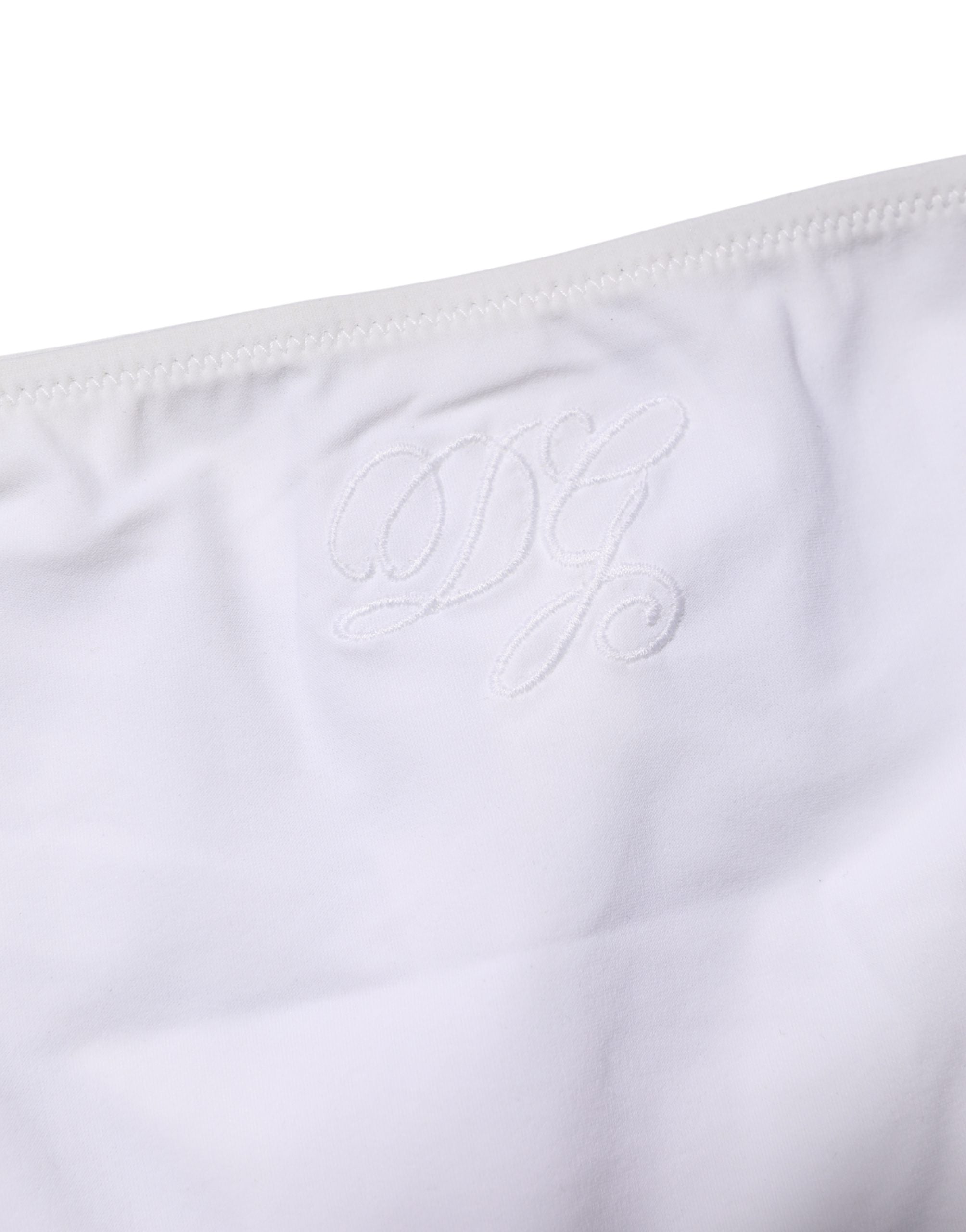 Dolce & Gabbana White Side-Tie Bikini Bottom Swimsuit Swimwear