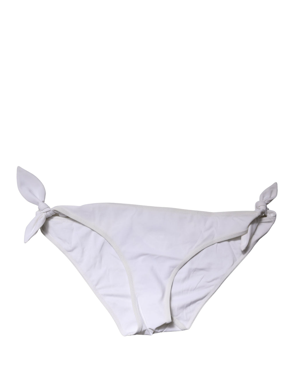 Dolce & Gabbana White Side-Tie Bikini Bottom Swimsuit Swimwear