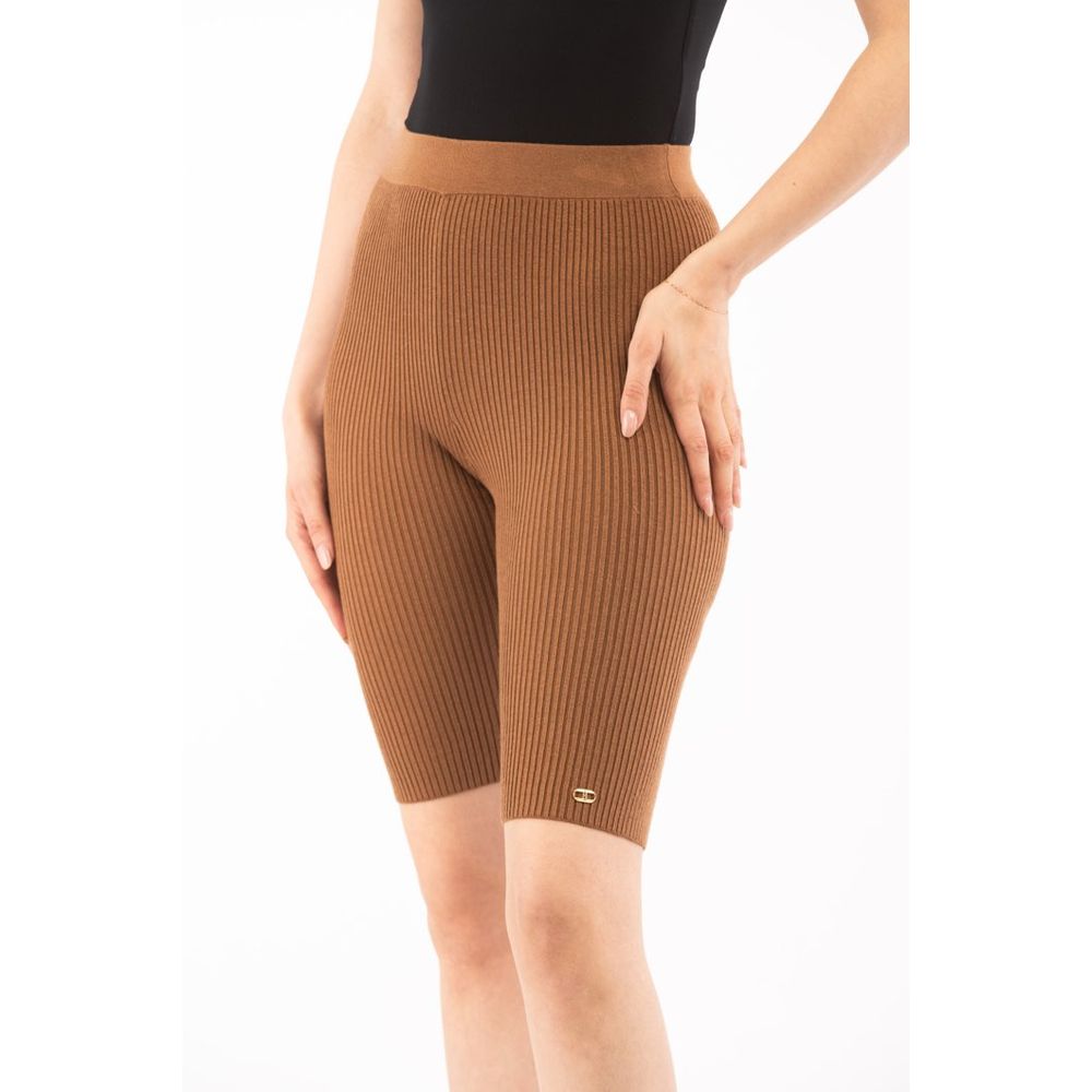 Elisabetta Franchi Brown Lyocell Knee Length