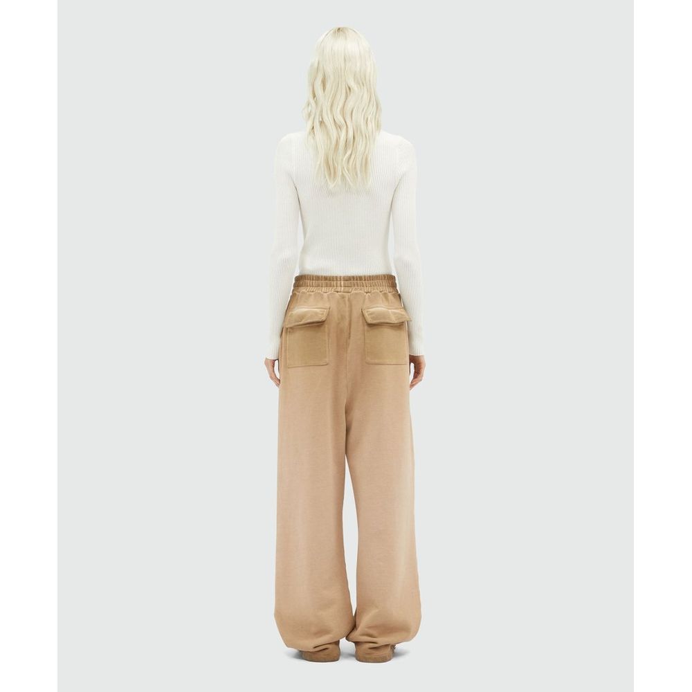 MSGM Beige Cotton Casual Pants