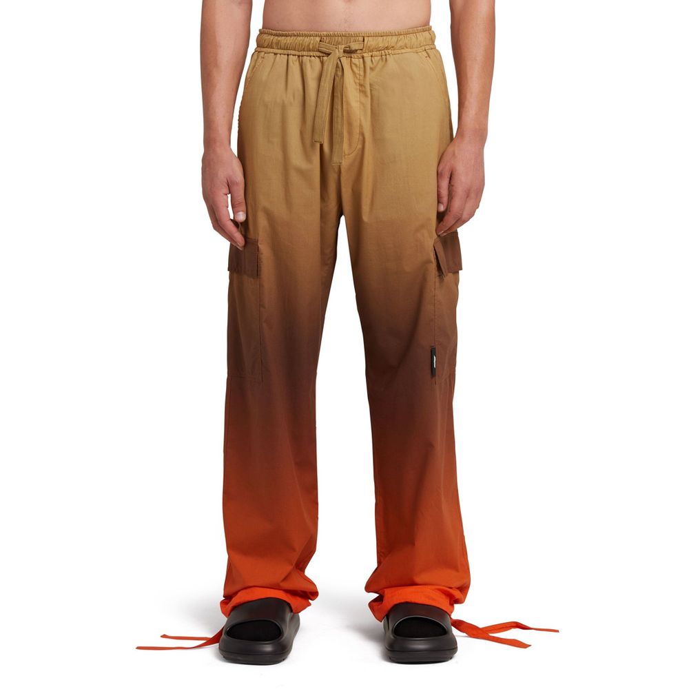MSGM Beige Cotton Casual Pants