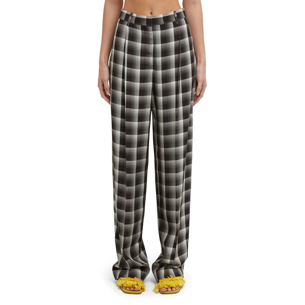MSGM Brown Viscose Casual Pants