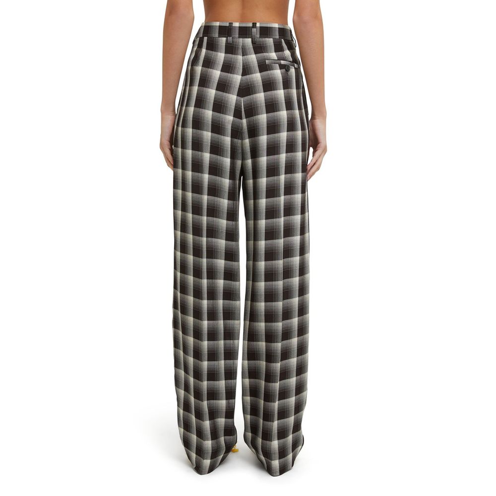 MSGM Brown Viscose Casual Pants