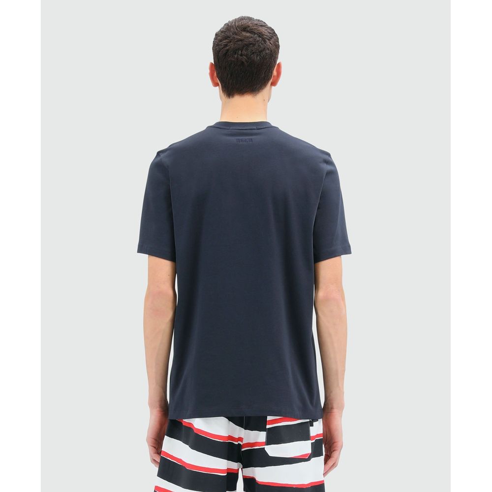 MSGM Blue Cotton T-Shirt