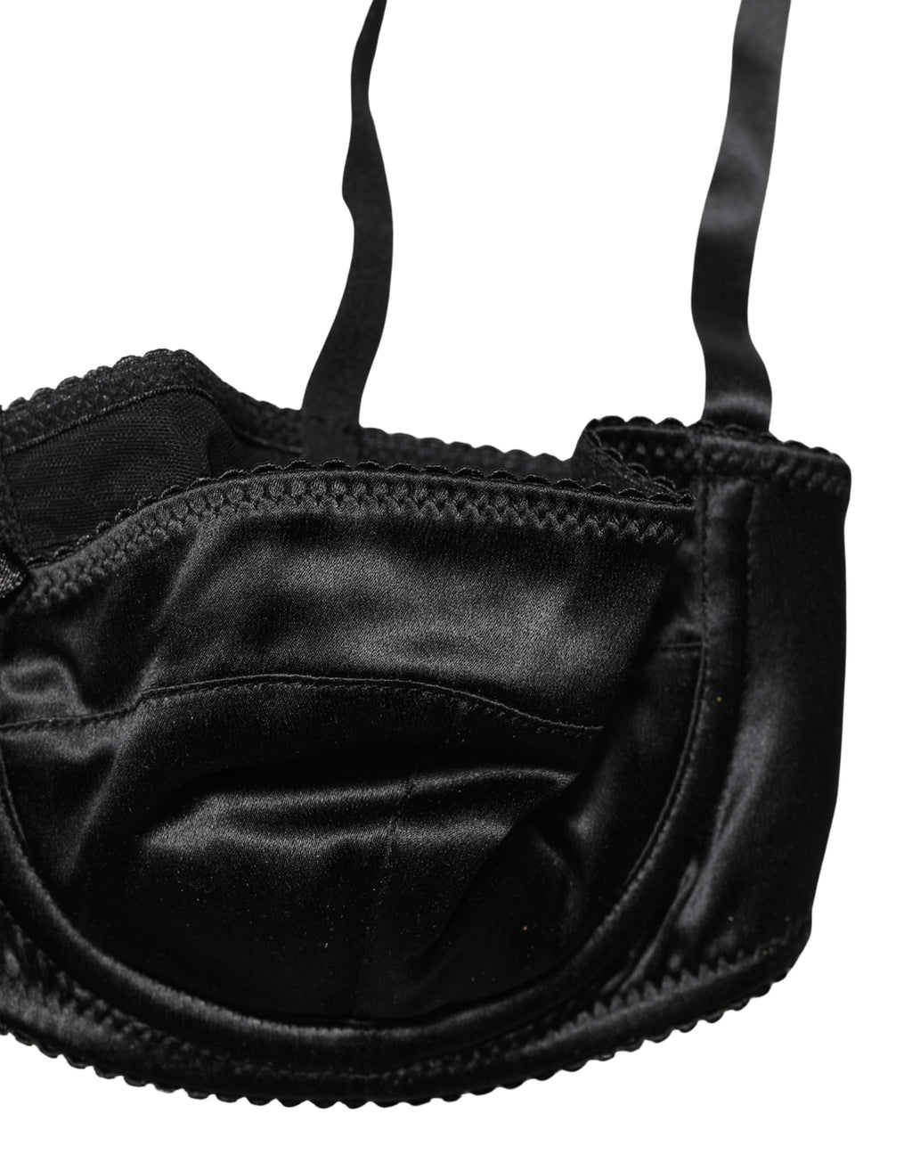 Dolce & Gabbana Zwarte Semi-Gewatteerde Beugel Balconette BH Ondergoed