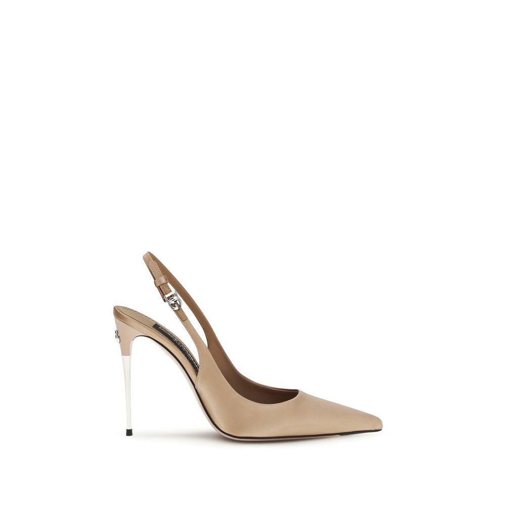 Dolce & Gabbana Beige Viscose High Heel Pumps