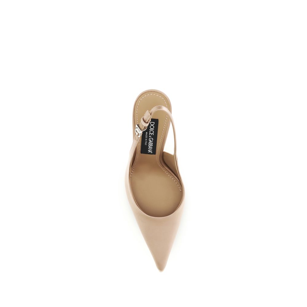 Dolce & Gabbana Beige Viscose High Heel Pumps