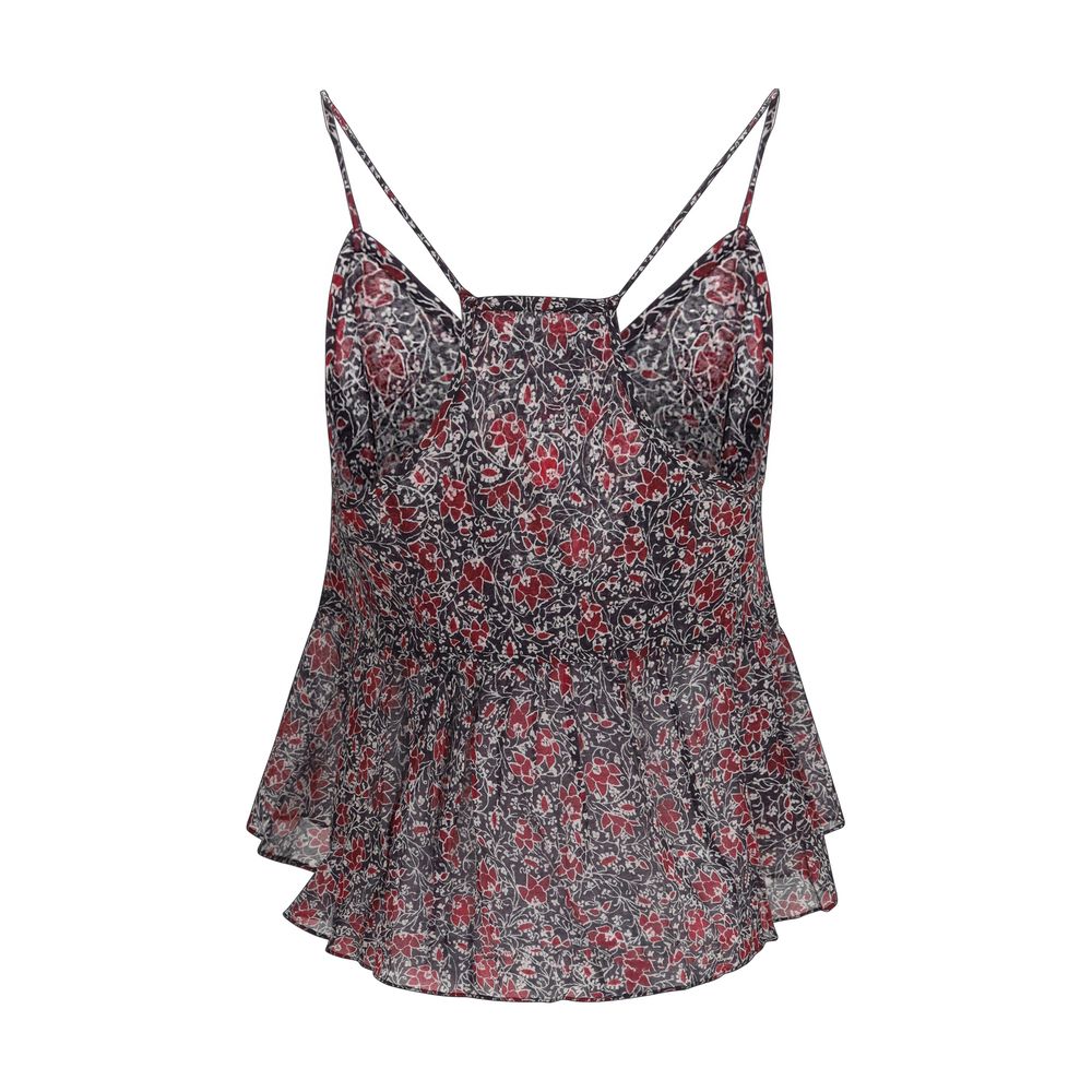 Marant Etoile Purple Cotton Pattern Shirt