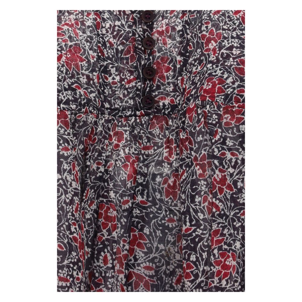 Marant Etoile Purple Cotton Pattern Shirt