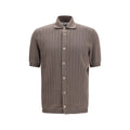 Brunello Cucinelli Brown Cotton Shortsleeve Shirt